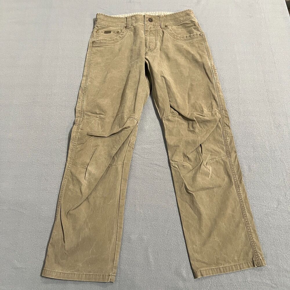Kuhl Revolvr Hiking Pants Men 31x30 Beige Straight Leg Casual 5-Pocket Workwear